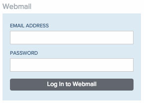 Picture of the Log In form for Webmail on the Digital Bridge website