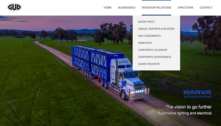 A fresh new look for the GUD Holdings Limited website