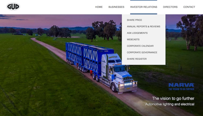 A fresh new look for the GUD Holdings Limited website