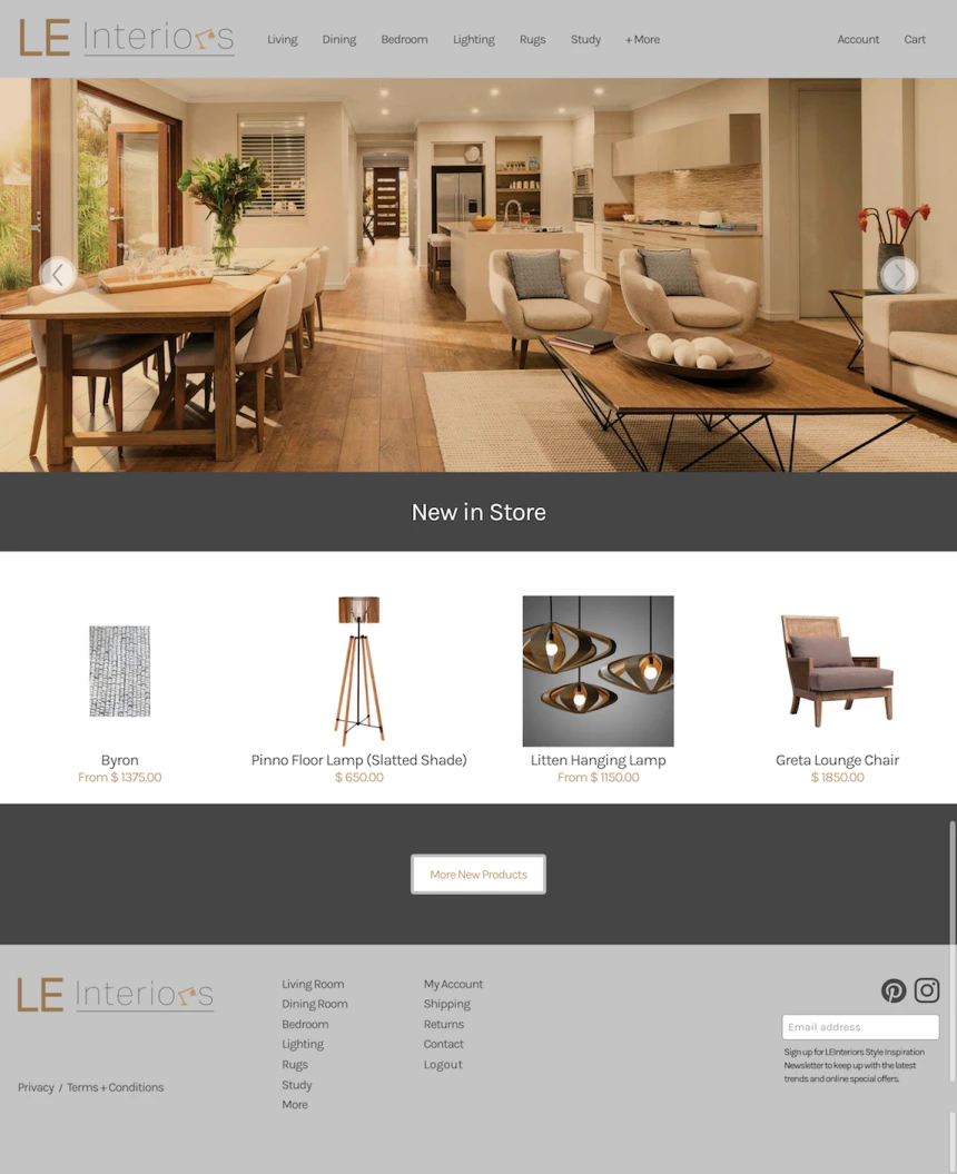 LE Interiors - stunning new website